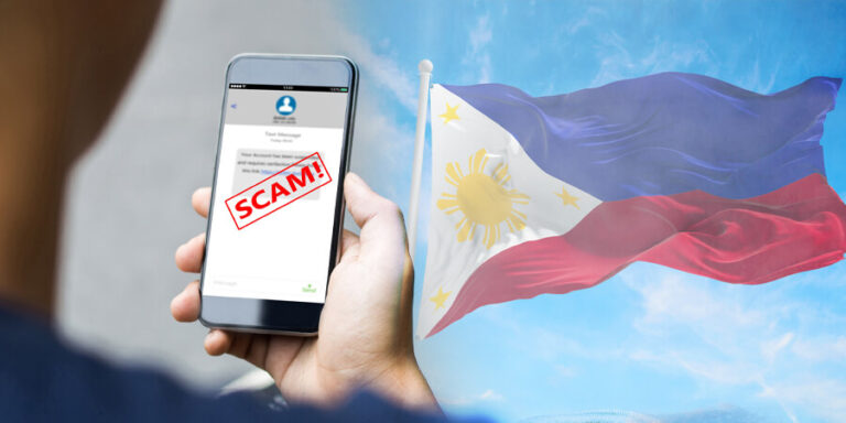 Foreigner using an ATM inside a Philippine mall with security nearby